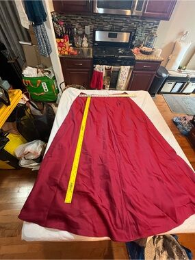 Alfred Angelo Women's A-Line Maxi Skirt in Deep Red 20W